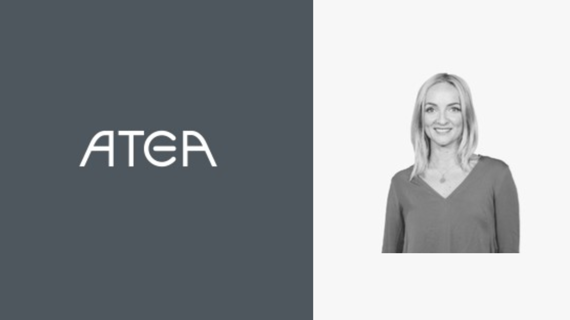 ATEA logo alongside photo of Karine Haugseth, Head of Product Sales and Development.
